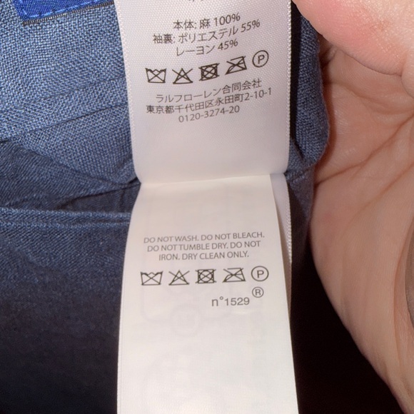 Polo Ralph Lauren Men’s Navy Linen Sportcoat - 46L - Like New - worn once - Picture 11 of 16